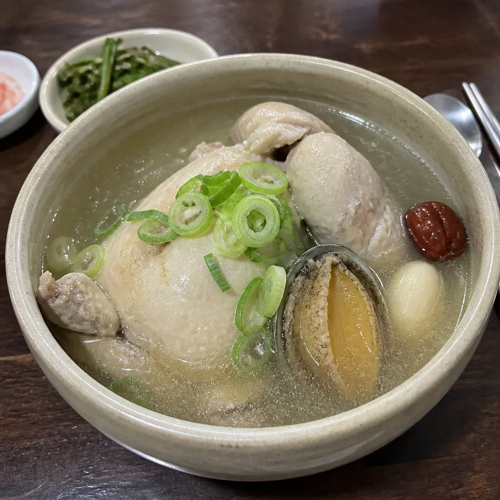 정갈한 초복 보양식 전복삼계탕