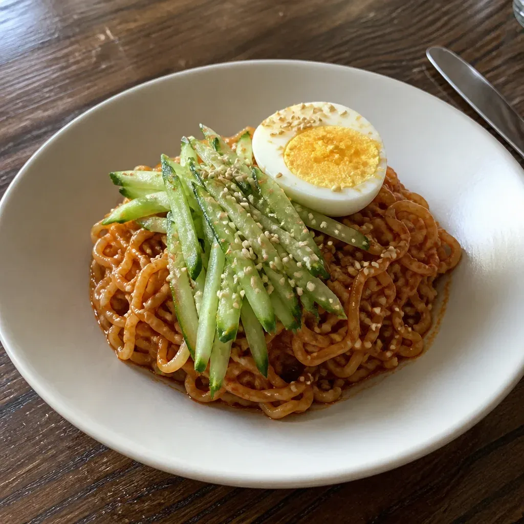 아삭아삭 매콤 상추 참외 비빔라면