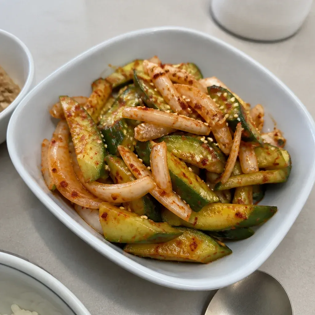 깔끔한 양파 오이무침