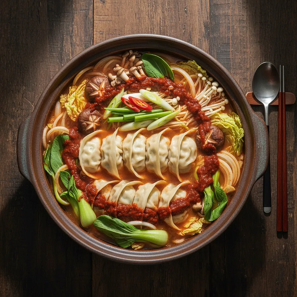 김치만두전골