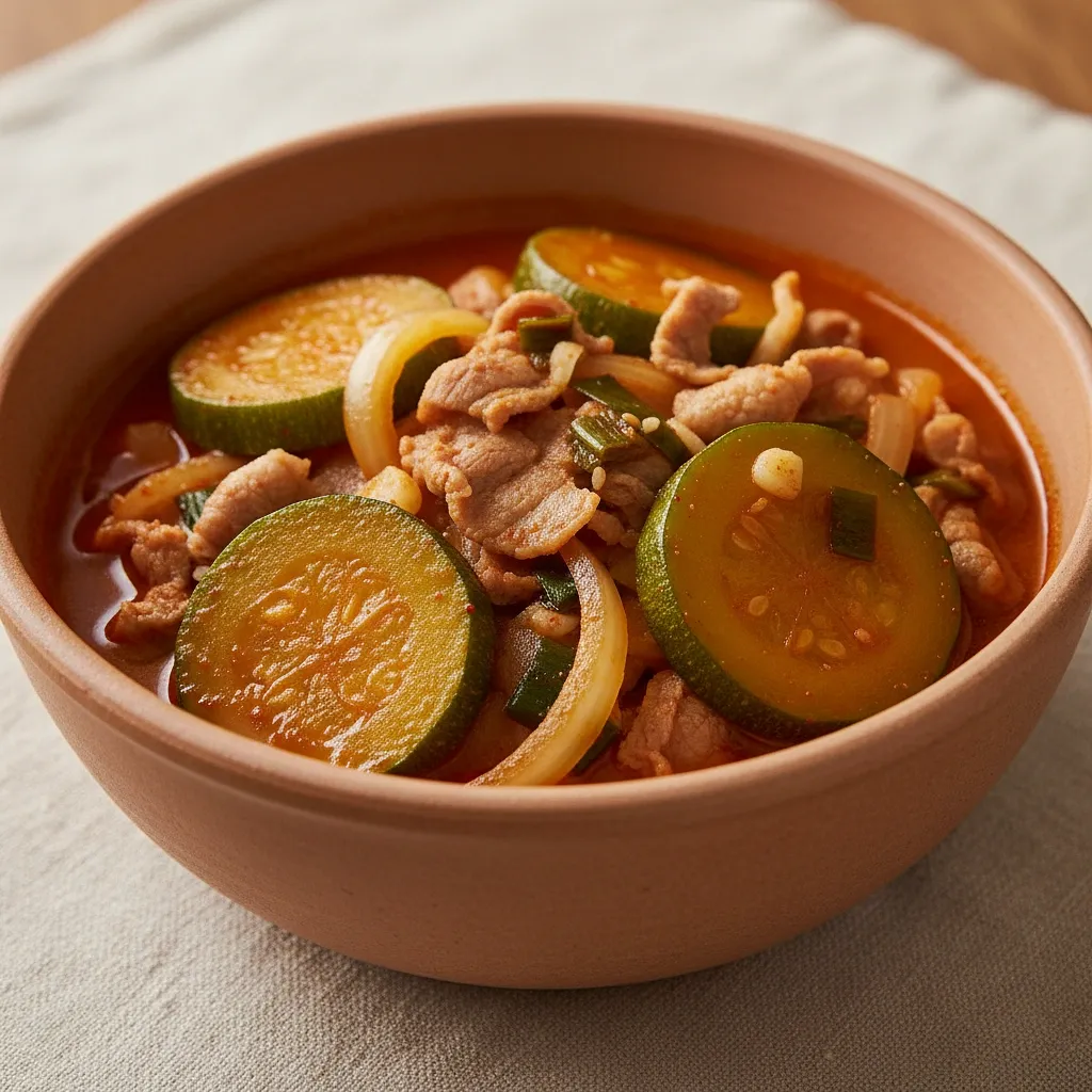 대패 애호박 찌개