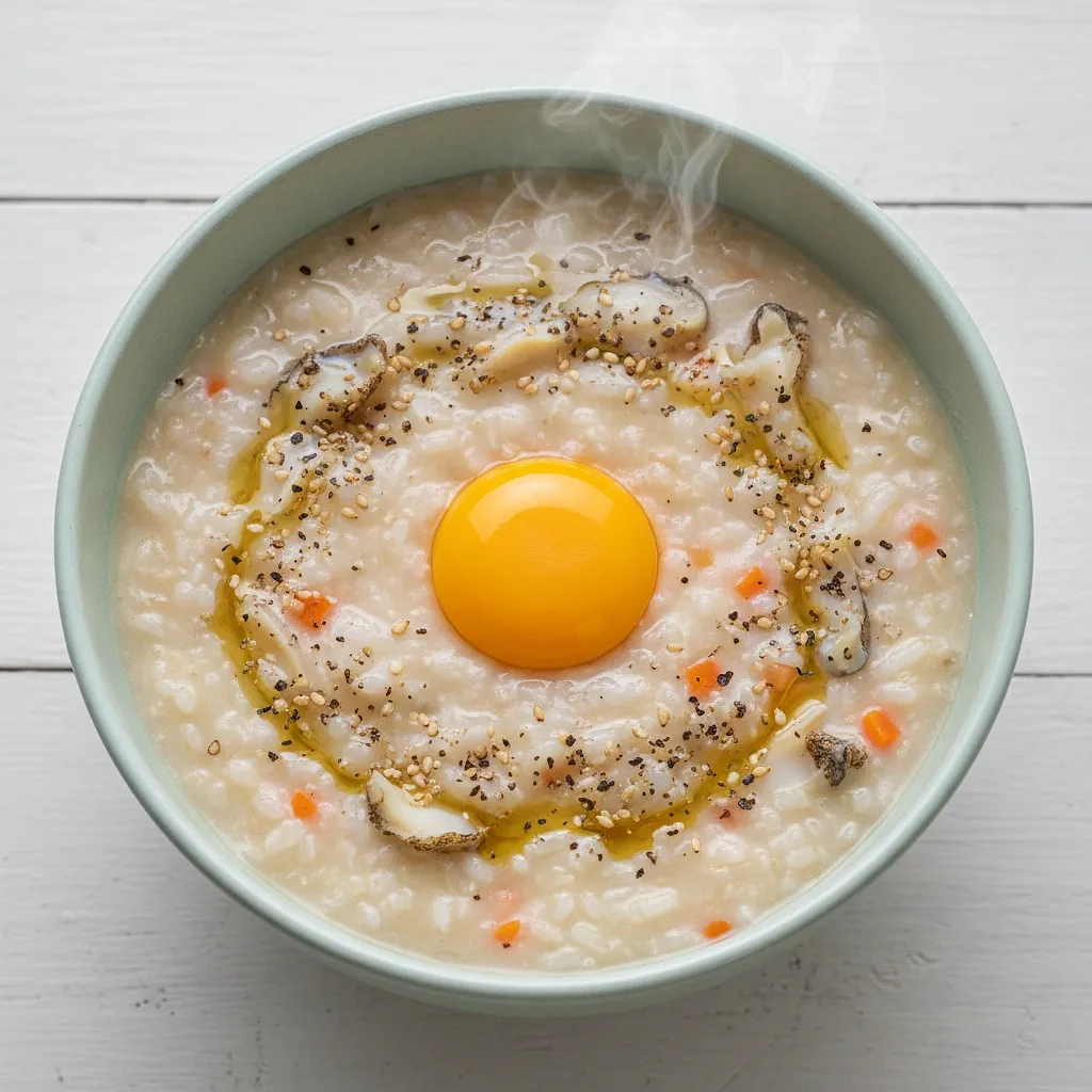 현미 전복죽 끓이기