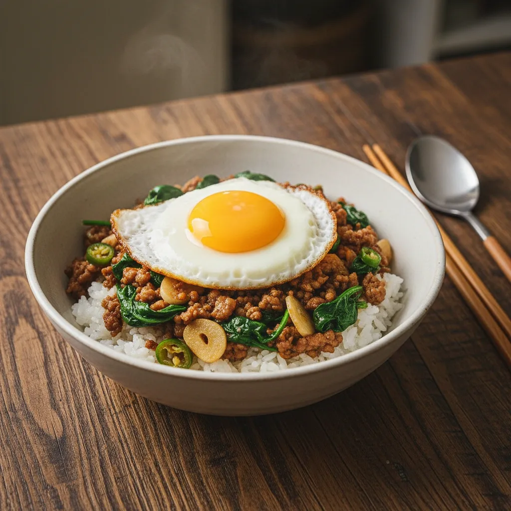 달걀시금치 토마토 덮밥