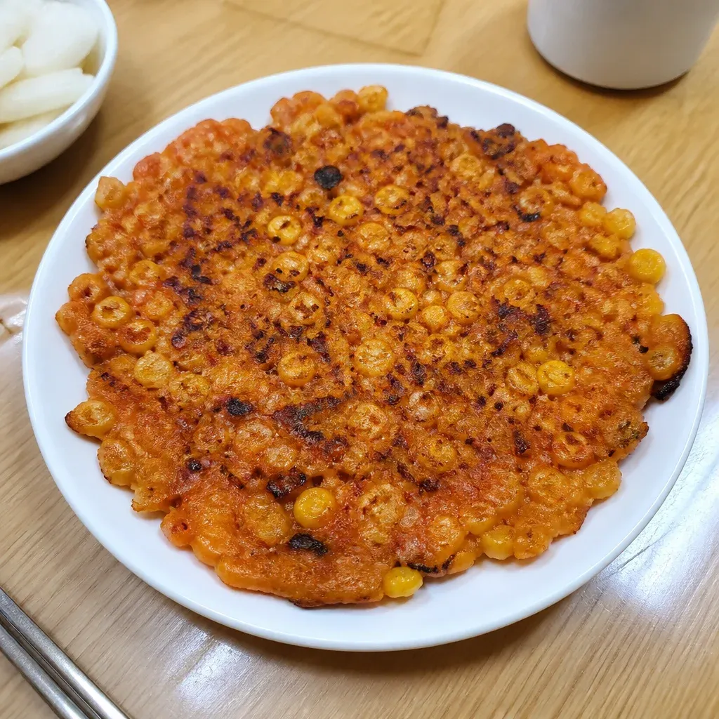 옥수수김치전