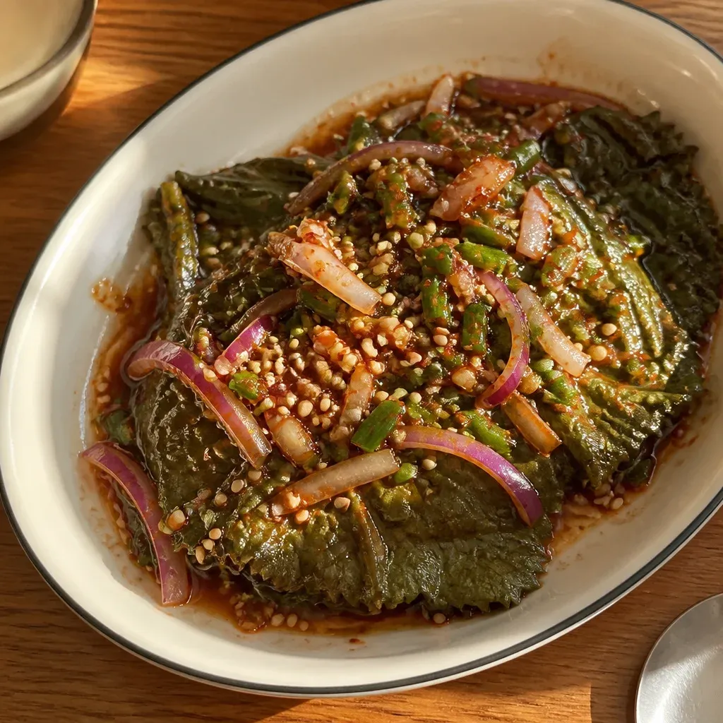 전자렌지 간장양념 깻잎찜