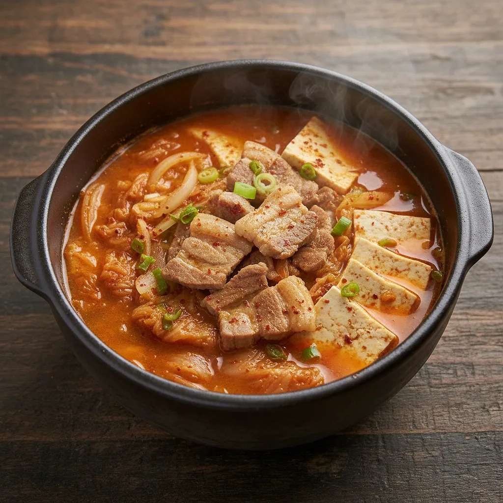 열무김치찌개와 오이소박이찌개, 돼지목살김치찌개