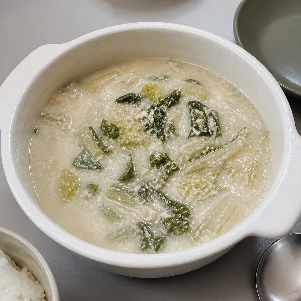 든든한 집밥 고소한 하얀비지찌개