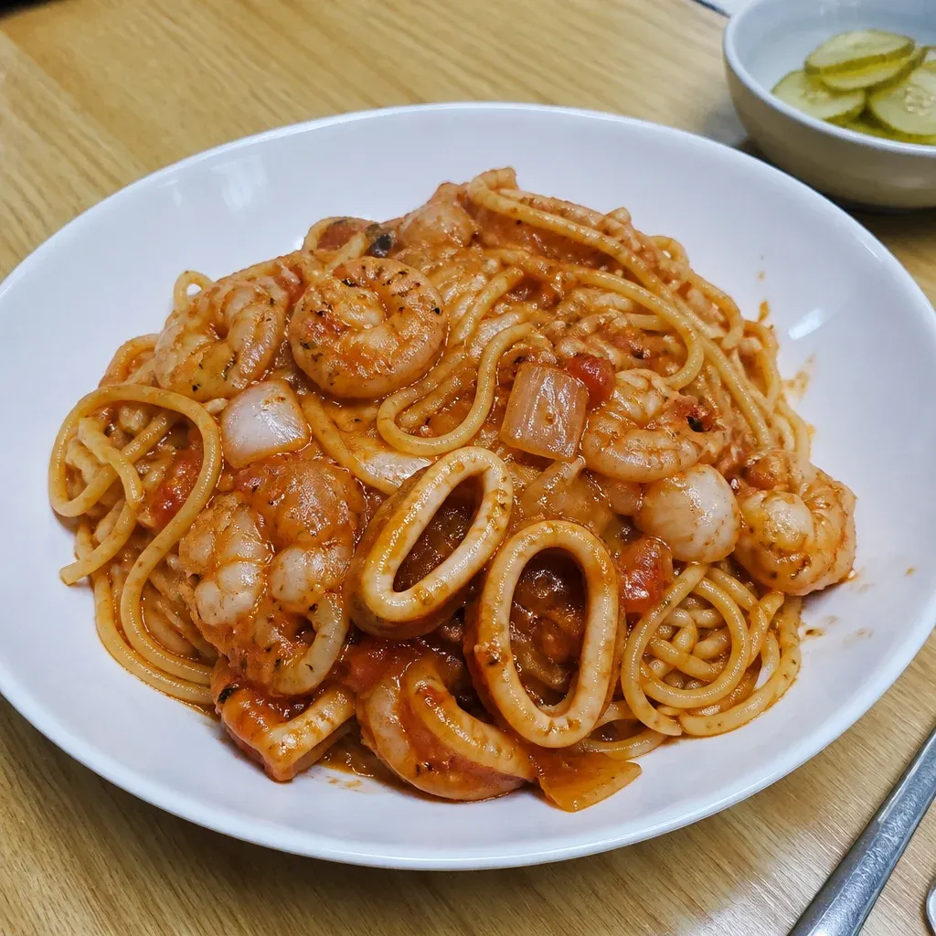 저수분 토마토 해물 파스타