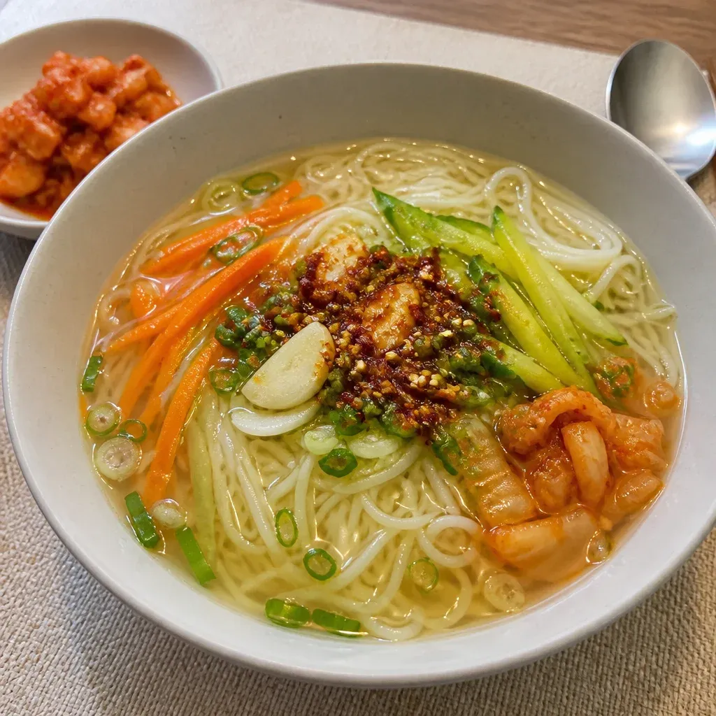 시원하고 개운한 멸치국수