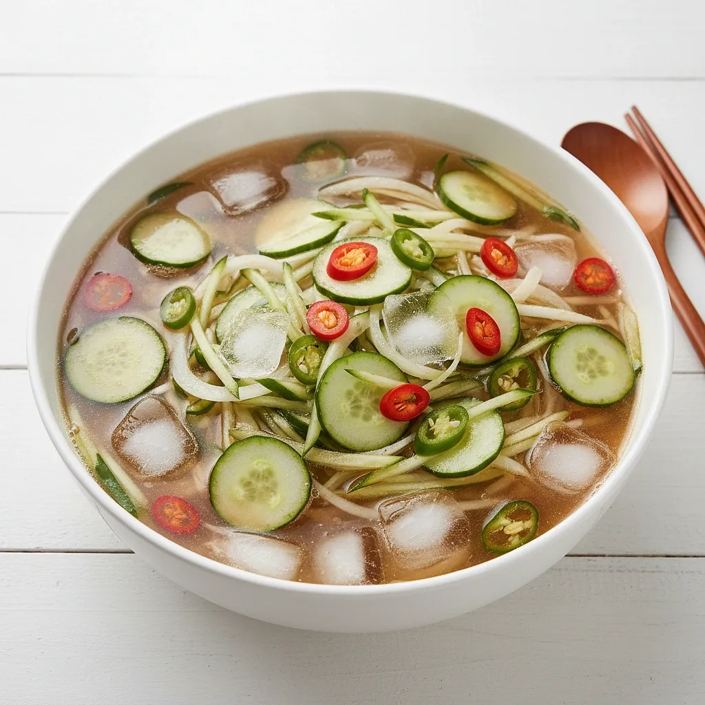 깊은 맛의 된장 오이냉국